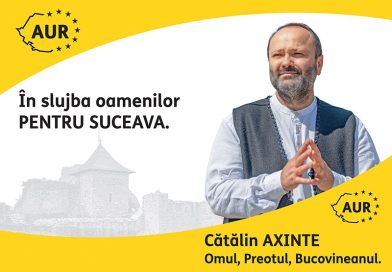 Preotul Cătălin Axinte, candidatul AUR pentru Primăria Suceava. Anunț oficial al AUR Suceava